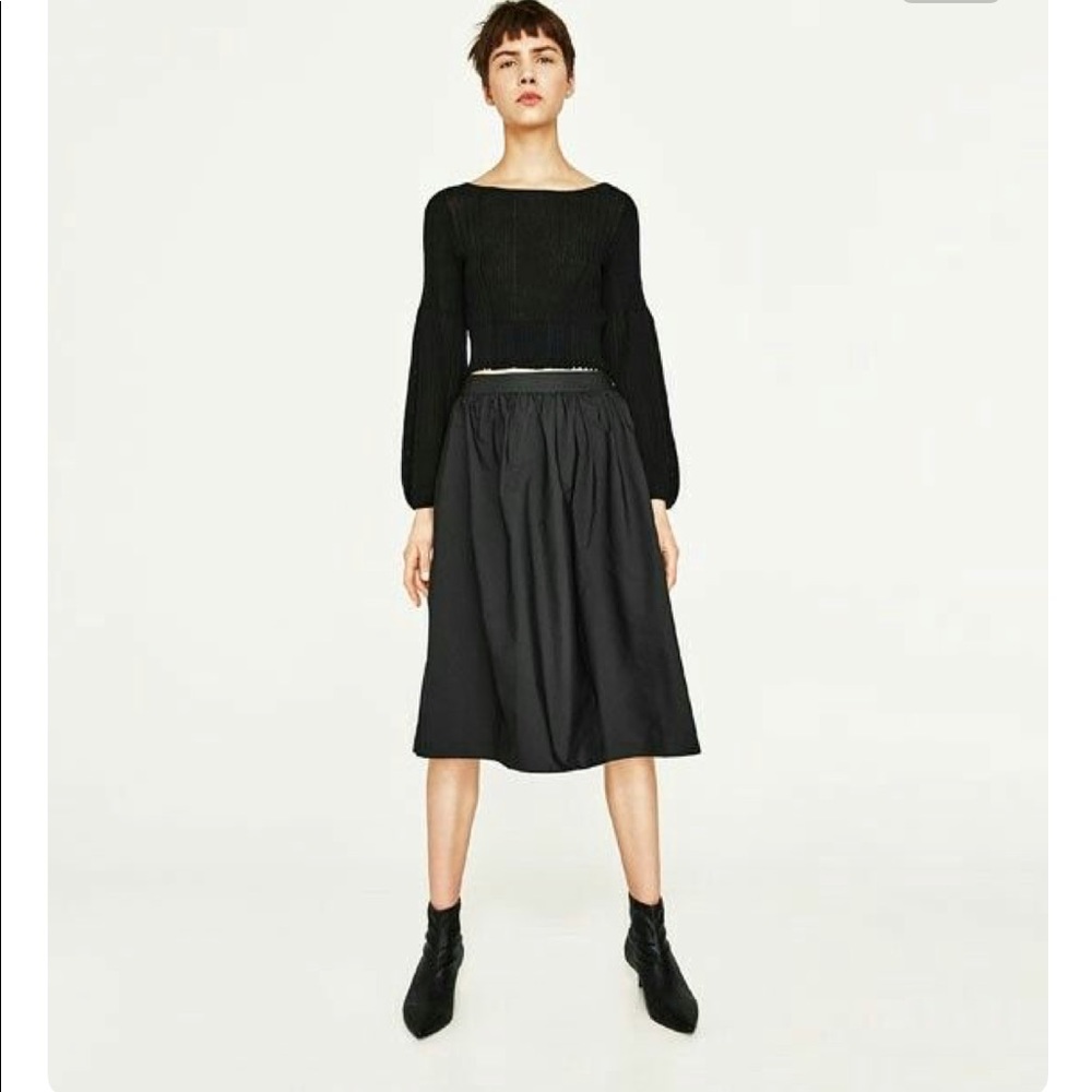 NWT Zara Reversible Skirt with Side Buttons - Picture 4 of 8